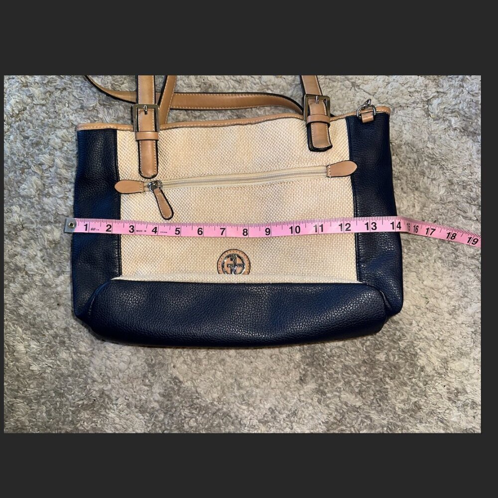 Giani Bernini Shoulder Bag EUC Black Brown Tan Colorblock - Picture 9 of 16